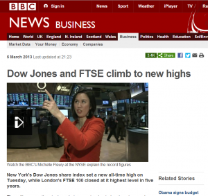 BBC 5 March 2013 - Dow Jones